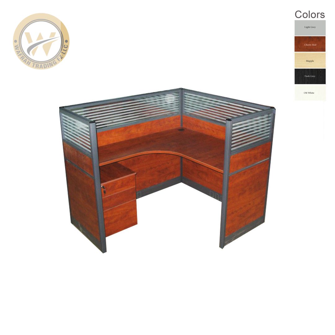 Workstation L Shape Full Partition Individual Unit