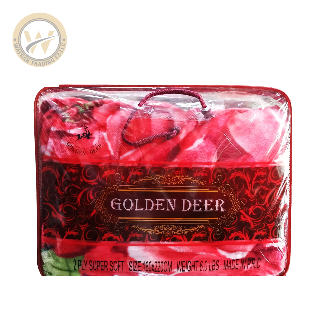 Blanket – Golden Deer 2 Ply Single