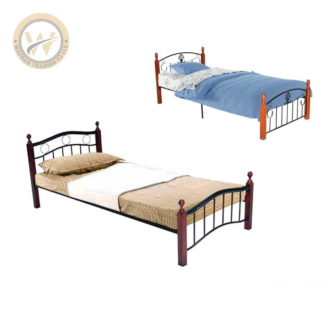 Wooden Steel Single Bed